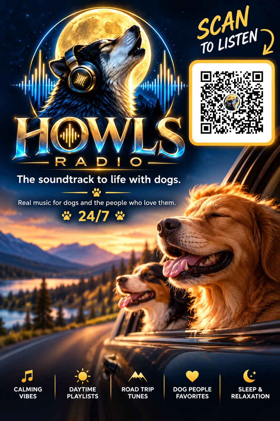 Scan to listen QR card